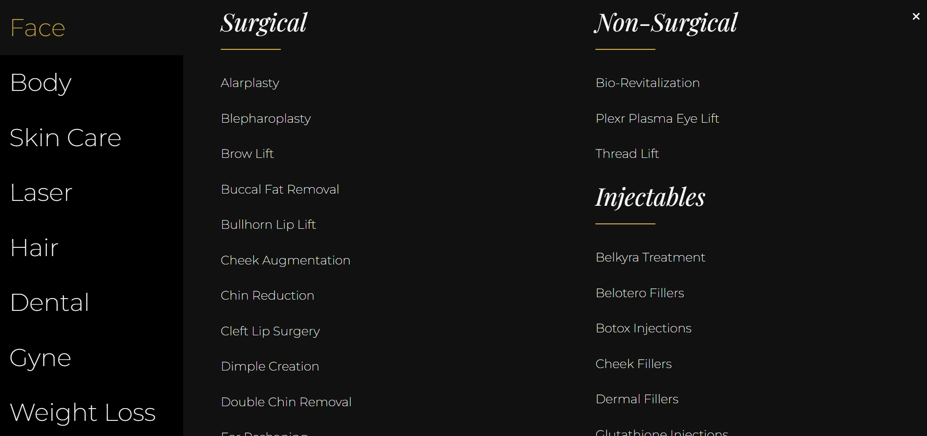 Dawood Rafaqat - Cases - Enfield Royal Clinics - Treatments Menu