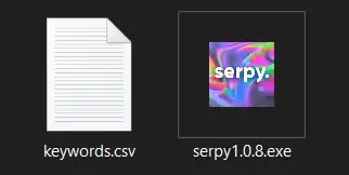 SERPY Keywords File